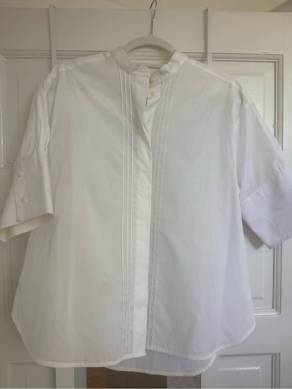 rag & bone White Poplin Button-Up Shirt